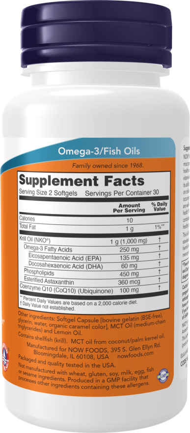 Krill & CoQ10 - 60 Softgels Bottle Right