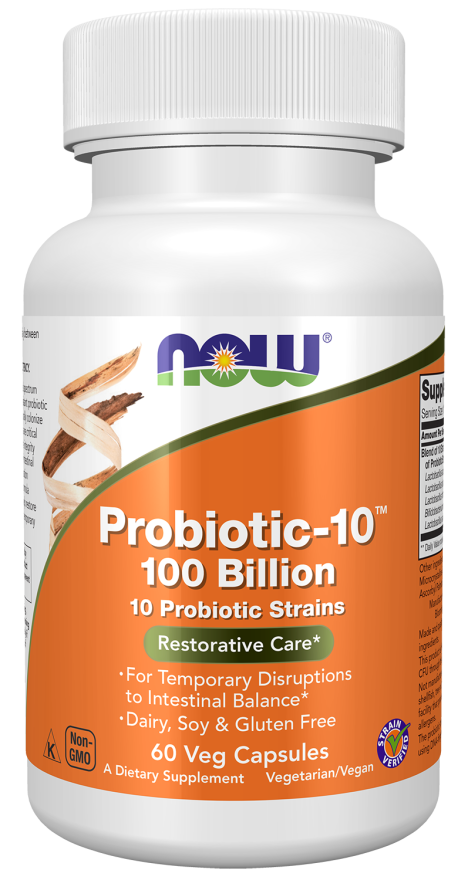 Probiotic-10™ 100 Billion - 60 Veg Capsules Bottle Front