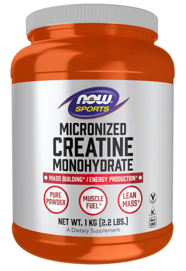 Creatine Monohydrate, Micronized Powder - 2.2 lbs. (1 kg) Bottle Front
