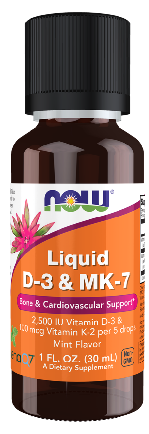 Liquid D-3 & MK-7 - 1 fl. oz. Bottle Front