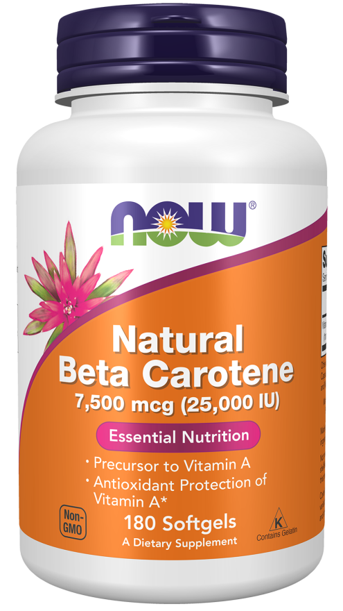 Beta Carotene, Natural 7,500 mcg - 180 Softgels