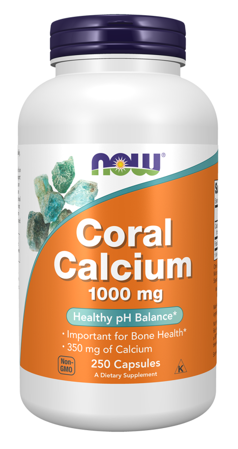 Coral Calcium 1000 mg - 250 Veg Capsules Bottle Front