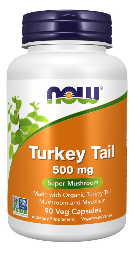 Turkey Tail 500 mg - 90 Veg Capsules Bottle Front