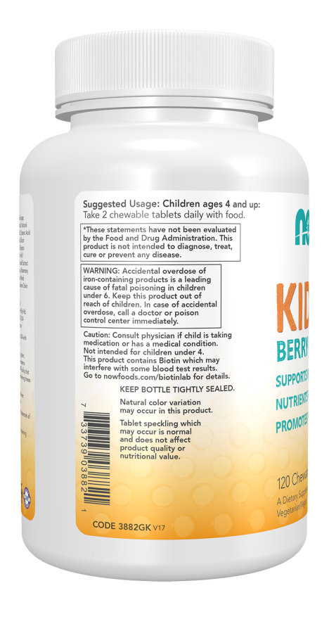 Kid Vits™ Berry Blast - 120 Chewables Bottle Left