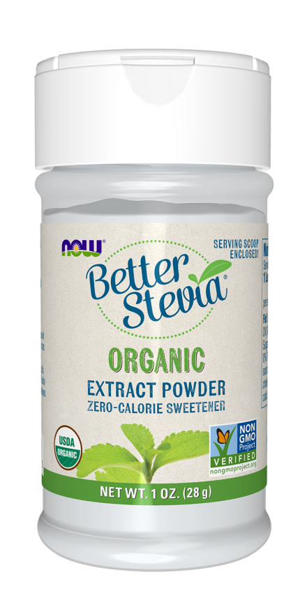 BetterStevia® Extract Powder, Organic - 1 oz. Bottle Front