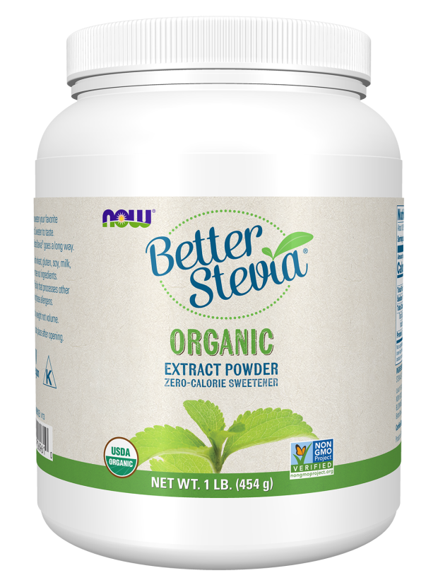 BetterStevia® Extract Powder, Organic - 1 lb. Bottle Front