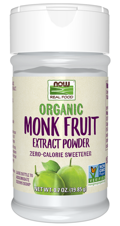 Organic Monk Fruit Extract Powder Product Bottle Front