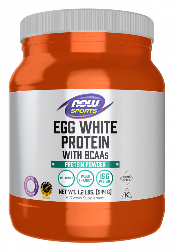 Egg White Protein, Unflavored Powder - 1.2 lb. Bottle Front