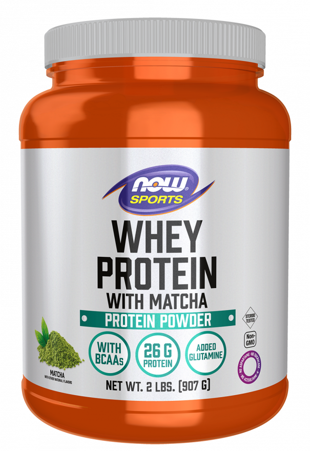 Whey Protein with Matcha Powder - 2 lbs. Bottle Front