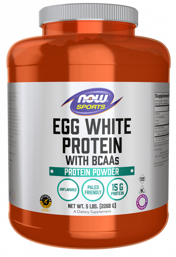 Egg White Protein, Unflavored Powder - 5 lbs. Bottle Front