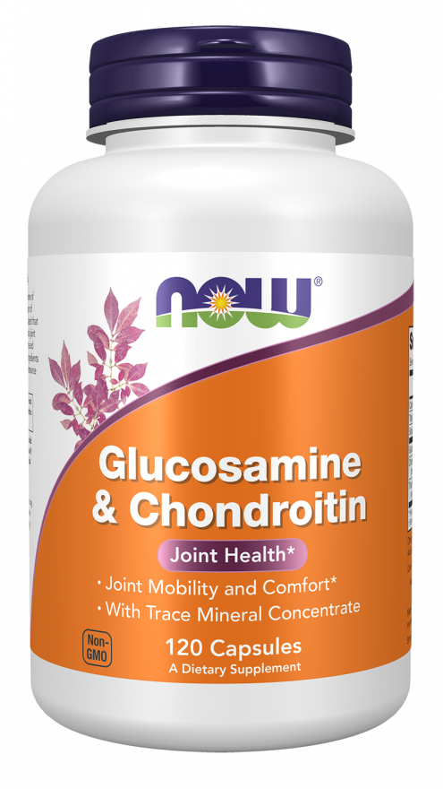 Glucosamine & Chondroitin with Trace Minerals - 120 Veg Capsules Bottle Front