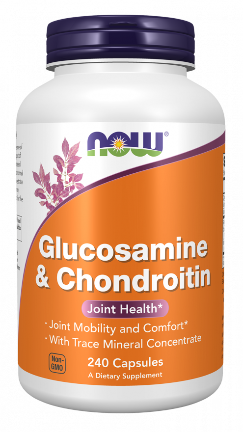 Glucosamine & Chondroitin with Trace Minerals - 240 Veg Capsules Bottle Front