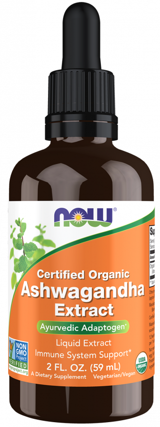 Ashwagandha Extract Liquid, Organic - 2 fl. oz. bottle front