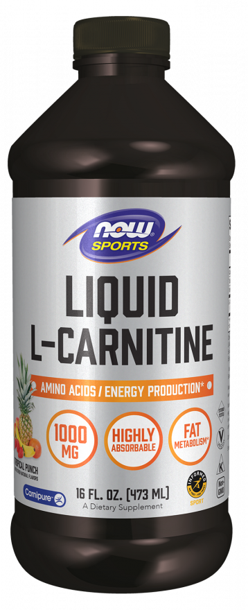 L-Carnitine Liquid 1000 mg, Tropical Punch - 16 fl. oz. Bottle Front