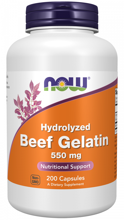 Beef Gelatin 550 mg - 200 Capsules Bottle Front