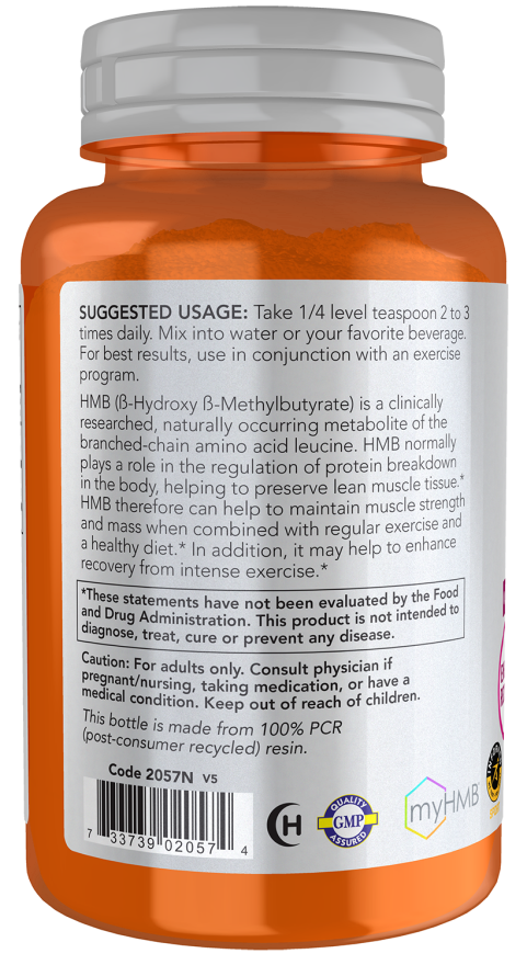 HMB Powder - 90 g (3.2 oz.) Bottle Left