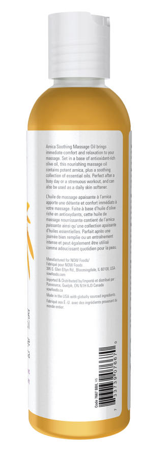 Arnica Soothing Massage Oil - 8 fl. oz. Bottle Right