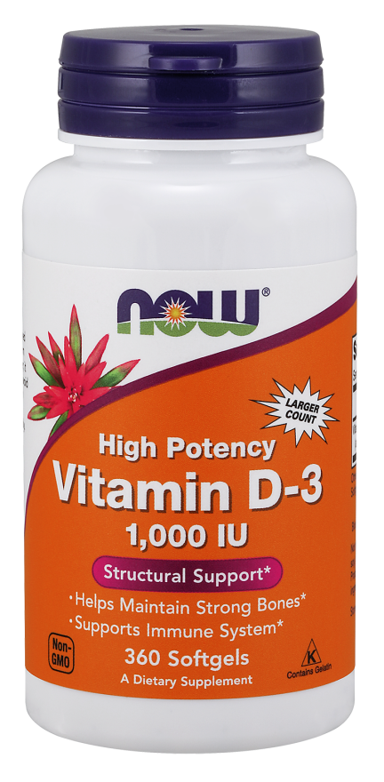 bovenstaand Het apparaat strelen NOW Vitamin D3 | Vitamin D-3 1,000 IU | NOW Foods