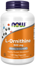 L-Ornithine 500 mg Veg Capsules Bottle