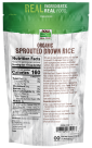 Sprouted Brown Rice, Organic - 16 oz. Back Bag