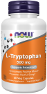 L-Tryptophan 500 mg - 60 Veg Capsules Bottle Front