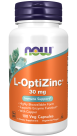 L-OptiZinc® 30 mg - 100 Veg Capsules Bottle Front