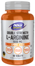 L-Arginine 1000 mg, Double Strength - 60 Tablets Bottle Front