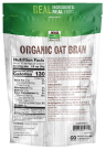 Oat Bran, Organic - 14 oz Bag Back