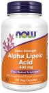 Alpha Lipoic Acid, Extra Strength 600 mg - 120 Veg Capsules Bottle Front