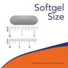 CoQ10 400 mg - 30 Softgels Bottle Left size chart 1.025 inch