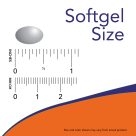 Peppermint Gels - 90 Softgels Size Chart .5 inch