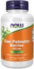 Saw Palmetto Berries 550 mg - 100 Veg Capsules Bottle Front