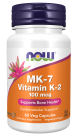 MK-7 Vitamin K-2 100 mcg - 60 Veg Capsules Bottle Front