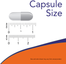Vitamin C-1000 - 100 Veg Capsules Size Chart 1 inch