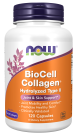 BioCell Collagen® Hydrolyzed Type II - 120 Veg Capsules Bottle Front