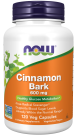 Cinnamon Bark 600 mg - 120 Veg Capsules Bottle Front