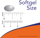 Krill & CoQ10 - 60 Softgels Size Chart .65 inch