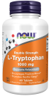 L-Tryptophan, Double Strength 1000 mg - 60 Tablets Bottle Front