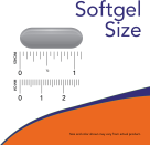 Ultra Omega 3-D™ (Fish Gelatin) - 90 Fish Softgels Size Chart 1.1 inch