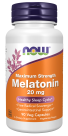 Melatonin, Maximum Strength 20 mg - 90 Veg Capsules Bottle Front