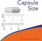 Rhodiola 500 mg - 60 Veg Capsules Size Chart .9 inch