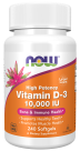 Vitamin D-3 10,000 IU - 240 Softgels Bottle Front