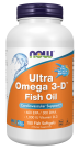 Ultra Omega 3-D™ (Fish Gelatin) - 180 Fish Softgels Bottle Front