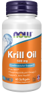 Krill Oil 500 mg - 60 Softgels Bottle Front