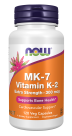 MK-7 Vitamin K-2, Extra Strength 300 mcg - 120 Veg Capsules Bottle Front