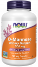 D-Mannose 500 mg - 120 Veg Capsules Bottle Front