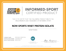 Informed-Sport Certified Product NOW Sports Whey Protein Isolate