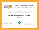 Informed-Sport Certified Product Certificate NOW Sports Egg White Protein