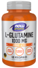 L-Glutamine, Double Strength 1000 mg - 120 Veg Capsules Bottle Front