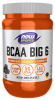 BCAA Big 6, Natural Grape Flavor Powder - 600 g Bottle Front